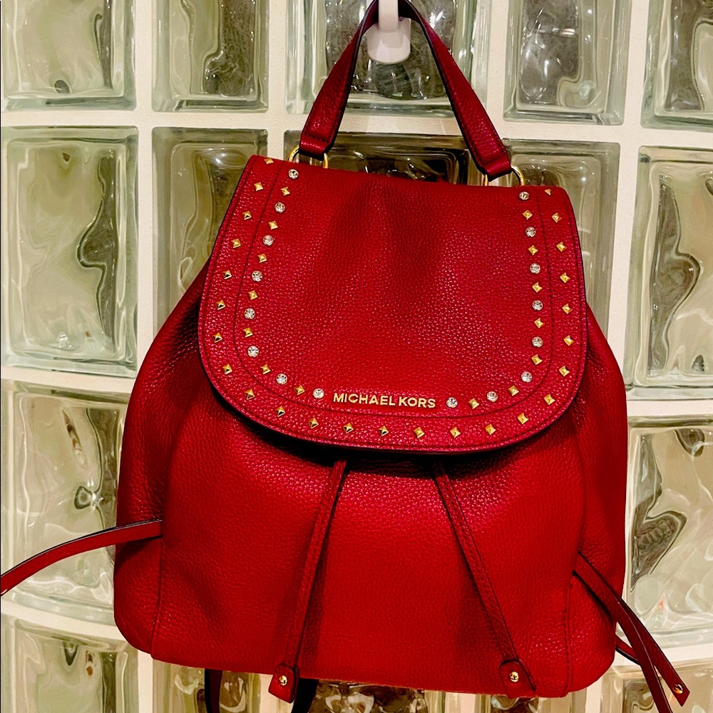 Michael Kors “Riley” Backpack in Mulberry NEW